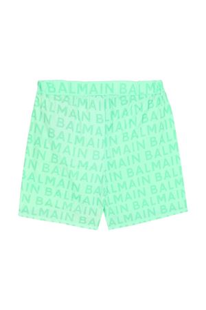 green polyester swimsuit BALMAIN PARIS KIDS | BUCP29Z217970A